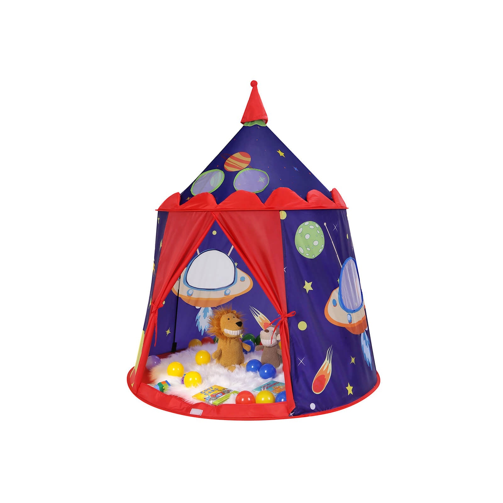 Play Tent – Fabric – Blue – Portable Pop Up Teepee with Carry Bag