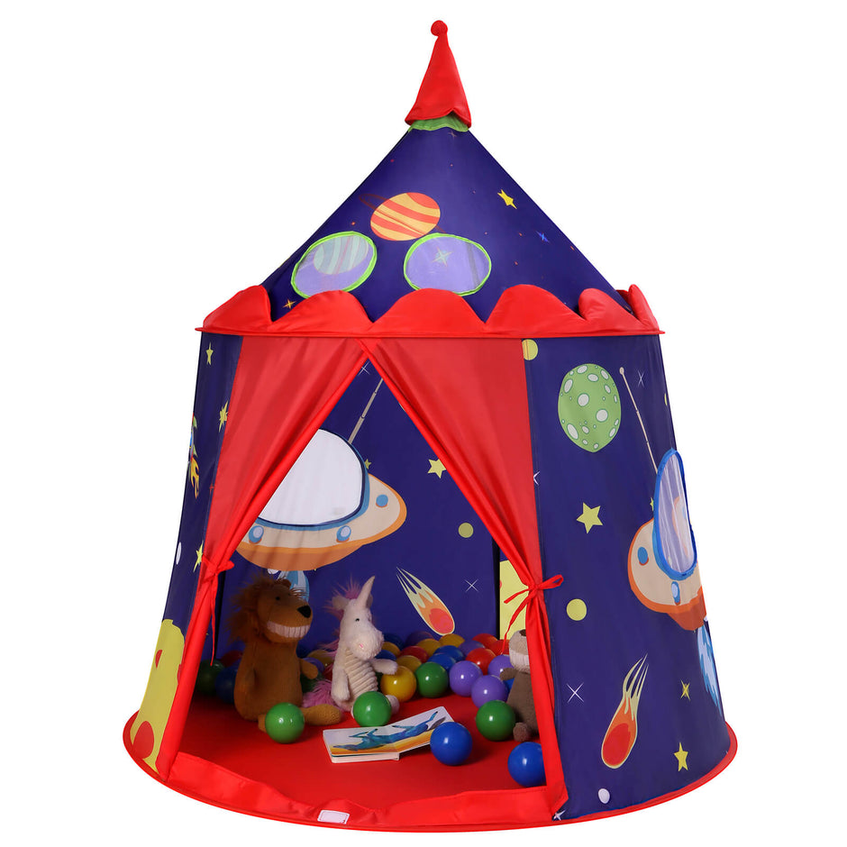 Play Tent – Fabric – Blue – Portable Pop Up Teepee with Carry Bag