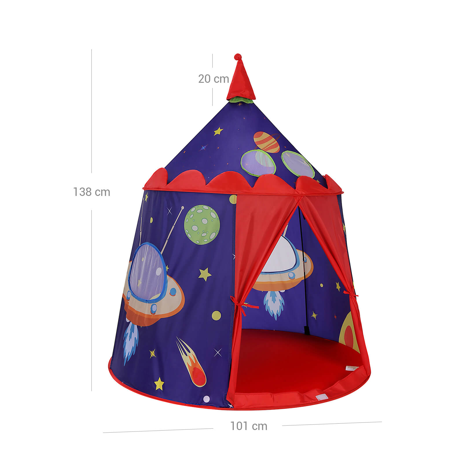 Play Tent – Fabric – Blue – Portable Pop Up Teepee with Carry Bag