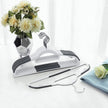 Coat Hangers – Heavy Duty Plastic – Grey – Non-Slip Design, Space-Saving with 360° Swivel Hook