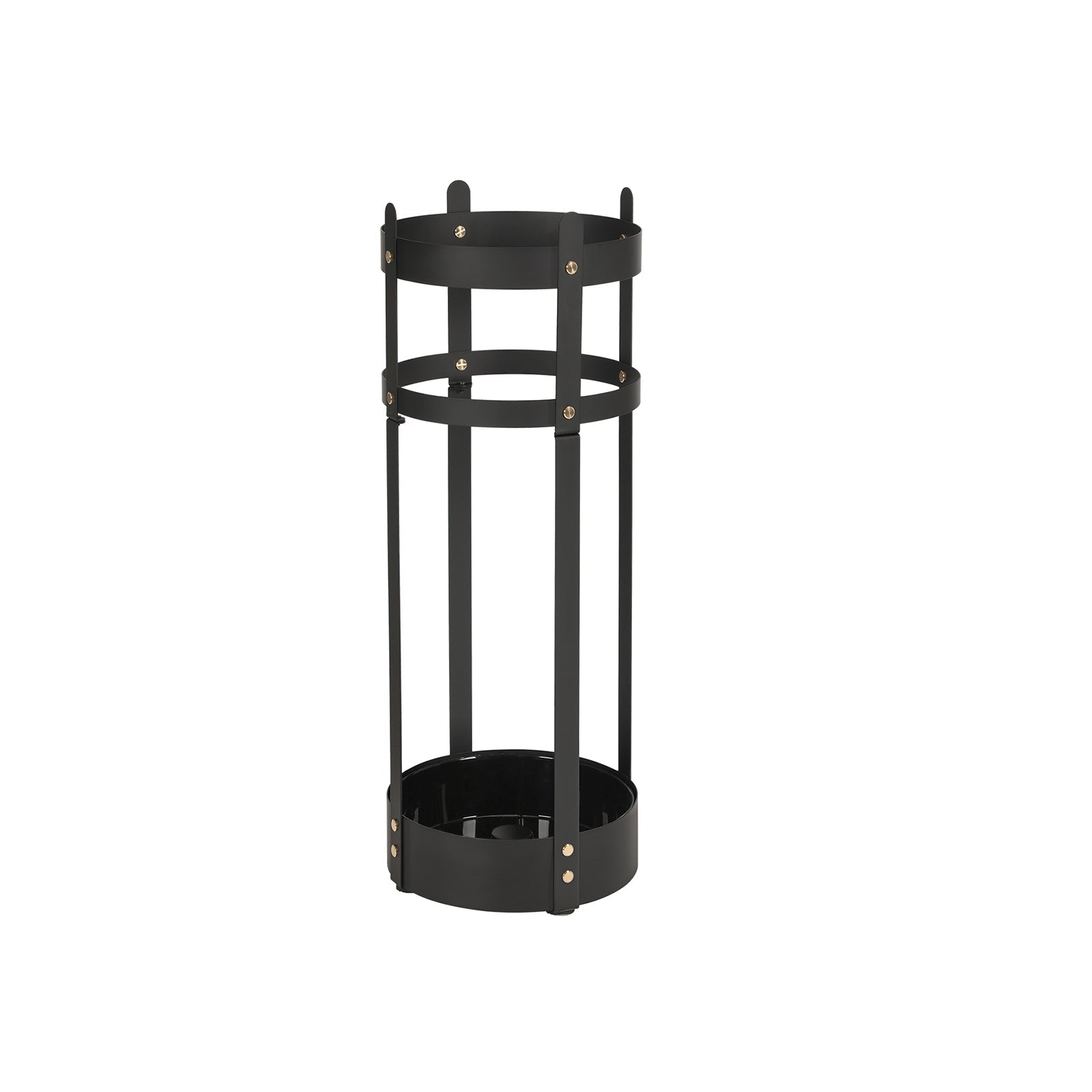 Umbrella Stand – Steel – Black – Round with Removable Drip Tray