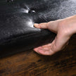 Storage Bench – Synthetic Leather and Steel – Rustic Brown and Black – Padded with Shelf