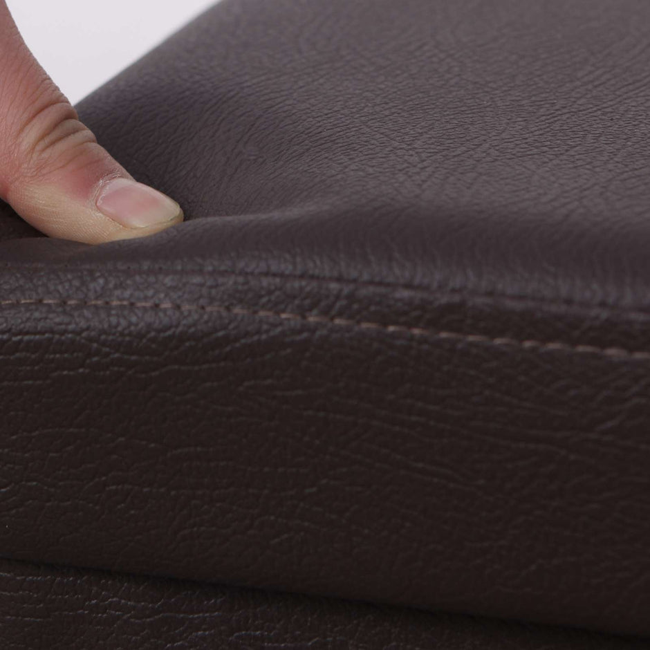 Folding Storage Ottoman – Faux Leather – Brown – Versatile Space-saving Design