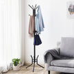 Coat Rack – Metal – Black – 12 Hooks, 176 cm Height