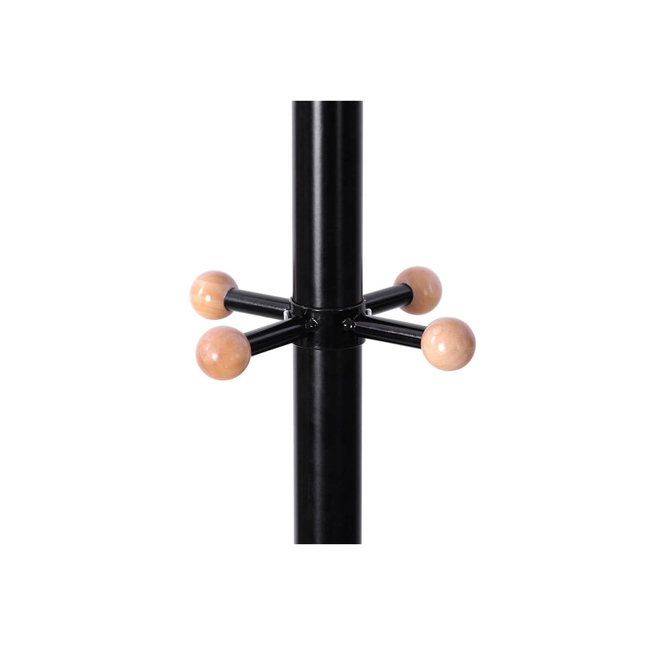 Coat Rack – Metal – Black – 12 Hooks, 176 cm Height