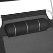 Sun Lounger – Fabric – Gray – Adjustable Headrest and Sunshade, 250 kg Load Capacity