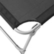 Sun Lounger – Fabric – Gray – Adjustable Headrest and Sunshade, 250 kg Load Capacity