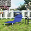 Sun Lounger – Fabric – Grey – Adjustable with Pillow and Sunshade