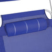 Sun Lounger – Fabric – Grey – Adjustable with Pillow and Sunshade