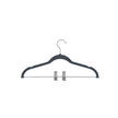 Velvet Swivel Trouser Hangers – Grey – 12 Piece Set with Non-Slip Bar and Clips for Space Saving Storage