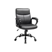 Executive Chair – Synthetic Leather – Black – Comfortable Thick Padding with Adjustable Height and Tilt Mechanism