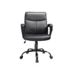 Executive Chair – Synthetic Leather – Black – Comfortable Thick Padding with Adjustable Height and Tilt Mechanism