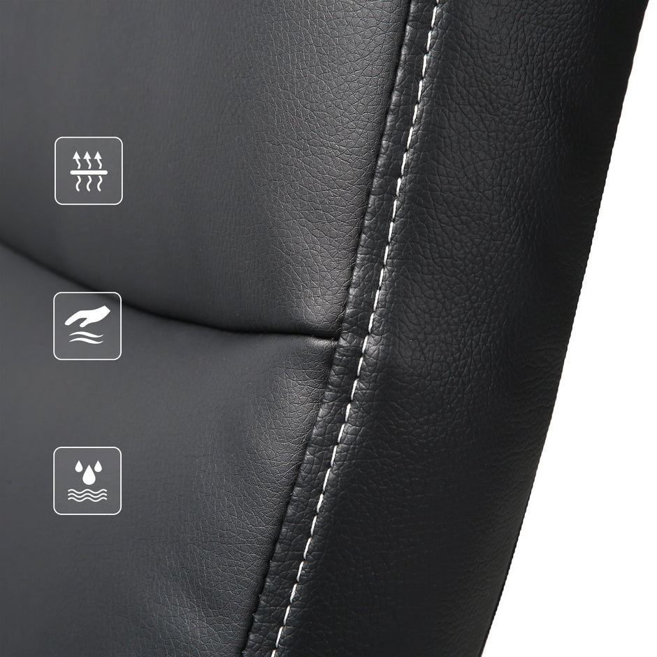 Executive Chair – Synthetic Leather – Black – Comfortable Thick Padding with Adjustable Height and Tilt Mechanism