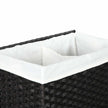 Laundry Hamper – Synthetic Rattan – Natural – 110L Capacity with Divided Compartment, Lid, and Handles