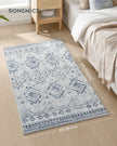 Area Rug – Fabric – Midnight Blue – Non-Slip, Machine Washable, Boho Style, 91 x 153 cm
