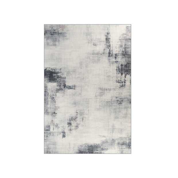 Area Rug – Fabric – Dove Grey – Non-Slip, Machine Washable, Modern Abstract Design