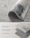 Area Rug – Fabric – Dove Grey – Non-Slip, Machine Washable, Modern Abstract Design