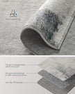 Area Rug – Fabric – Dove Grey – Non-Slip, Modern Abstract Design