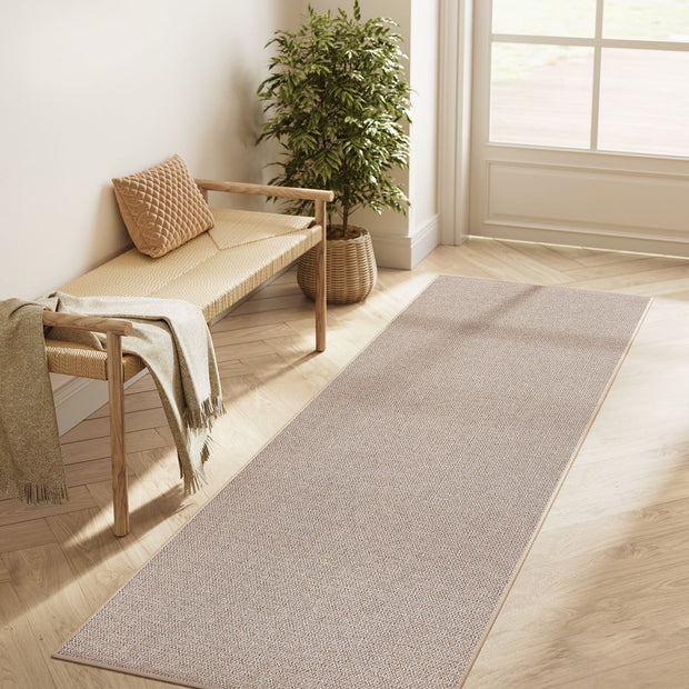 Area Rug – Faux Jute – Camel Brown – Non-Slip and Machine Washable, 80 x 200 cm