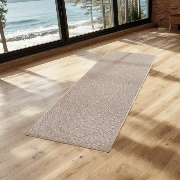 Area Rug – Faux Jute – Camel Brown – Non-Slip, Machine Washable, 80 x 200 cm