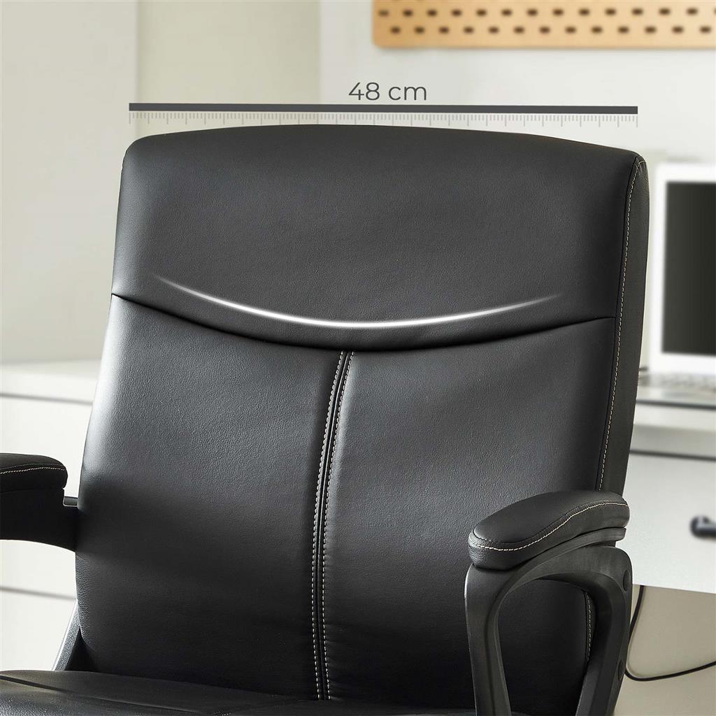 Swivel Office Chair – Mesh – Black – Adjustable Height with Lumbar Support and Thick Padding