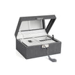 Jewelry Box – Thickened Frame – Black – Lockable with Foldable Tray and Removable Divider