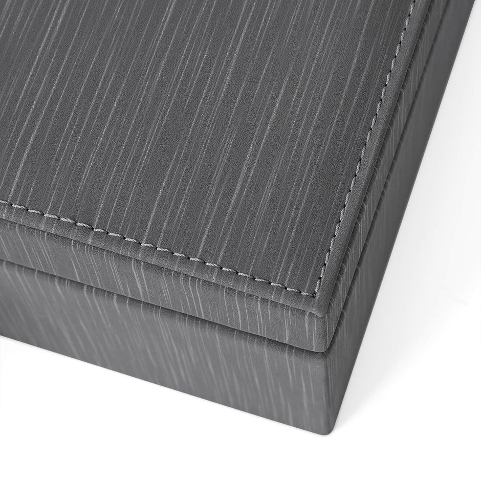 Jewelry Box – Thickened Frame – Black – Lockable with Foldable Tray and Removable Divider