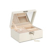 Jewelry Box – Thickened Frame – Black – Lockable with Foldable Tray and Removable Divider