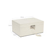 Jewelry Box – Thickened Frame – Black – Lockable with Foldable Tray and Removable Divider
