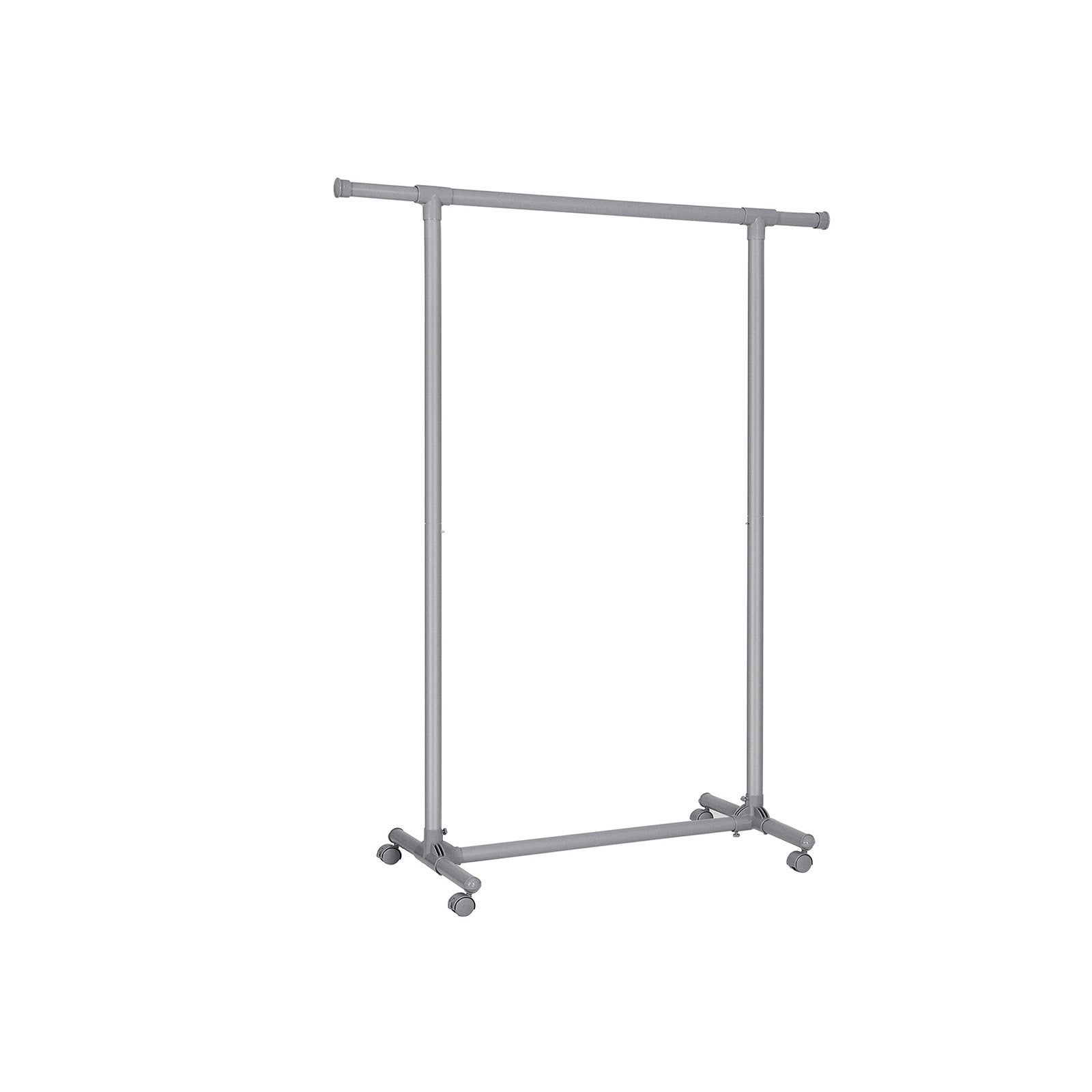 Extendable Garment Rack – Metal – Matte Black and Blue – Heavy-Duty Rolling Design