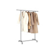 Extendable Garment Rack – Metal – Matte Black and Blue – Heavy-Duty Rolling Design