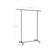 Extendable Garment Rack – Metal – Matte Black and Blue – Heavy-Duty Rolling Design