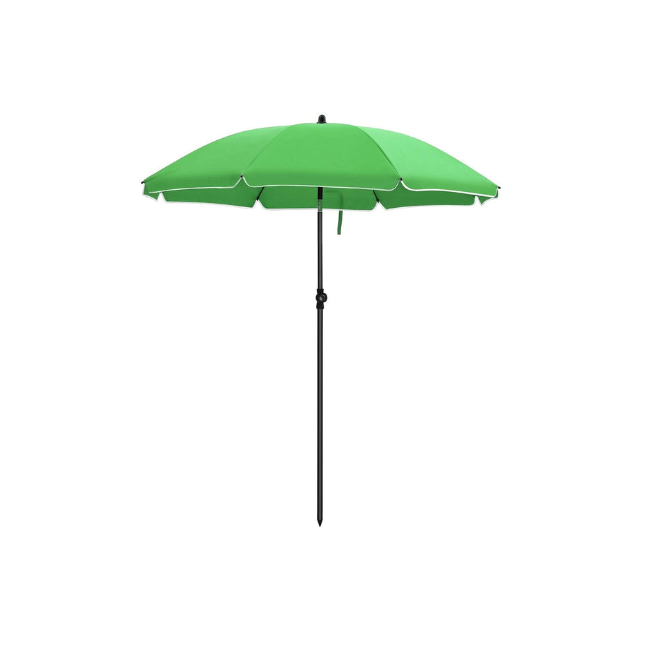 Beach Umbrella – Polyester – Blue – UV50+ with Tilt Mechanism and Carry Bag