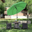 Beach Umbrella – Polyester – Blue – UV50+ with Tilt Mechanism and Carry Bag