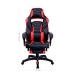 Gaming Chair – Faux Leather – Black and Red – Ergonomic Design with Adjustable Footrest and Tilt Mechanism