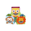 Toy Box Set – Fabric – Multicolor – Foldable with Animal Motifs