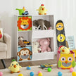 Toy Box Set – Fabric – Multicolor – Foldable with Animal Motifs