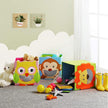 Toy Box Set – Fabric – Multicolor – Foldable with Animal Motifs