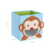 Toy Box Set – Fabric – Multicolor – Foldable with Animal Motifs
