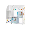 Toy and Book Organiser – Wood – White – Multi-Functional Storage Unit with Storage Boxes