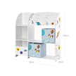 Toy and Book Organiser – Wood – White – Multi-Functional Storage Unit with Storage Boxes