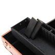 Cosmetics Case – Metal – Laser Rose Gold – Lockable Travel Organizer with Shoulder Strap