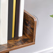 Tree-Shaped Bookshelf – Wood – Rustic Brown – 8 Storage Compartments, Rounded Corners