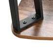 Nesting End Side Tables – Metal and Wood – Rustic Brown – Set of 3 with Easy Assembly