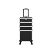 Cosmetic Trolley – Metal – Black – Lockable and Rolling with 360-Degree Casters