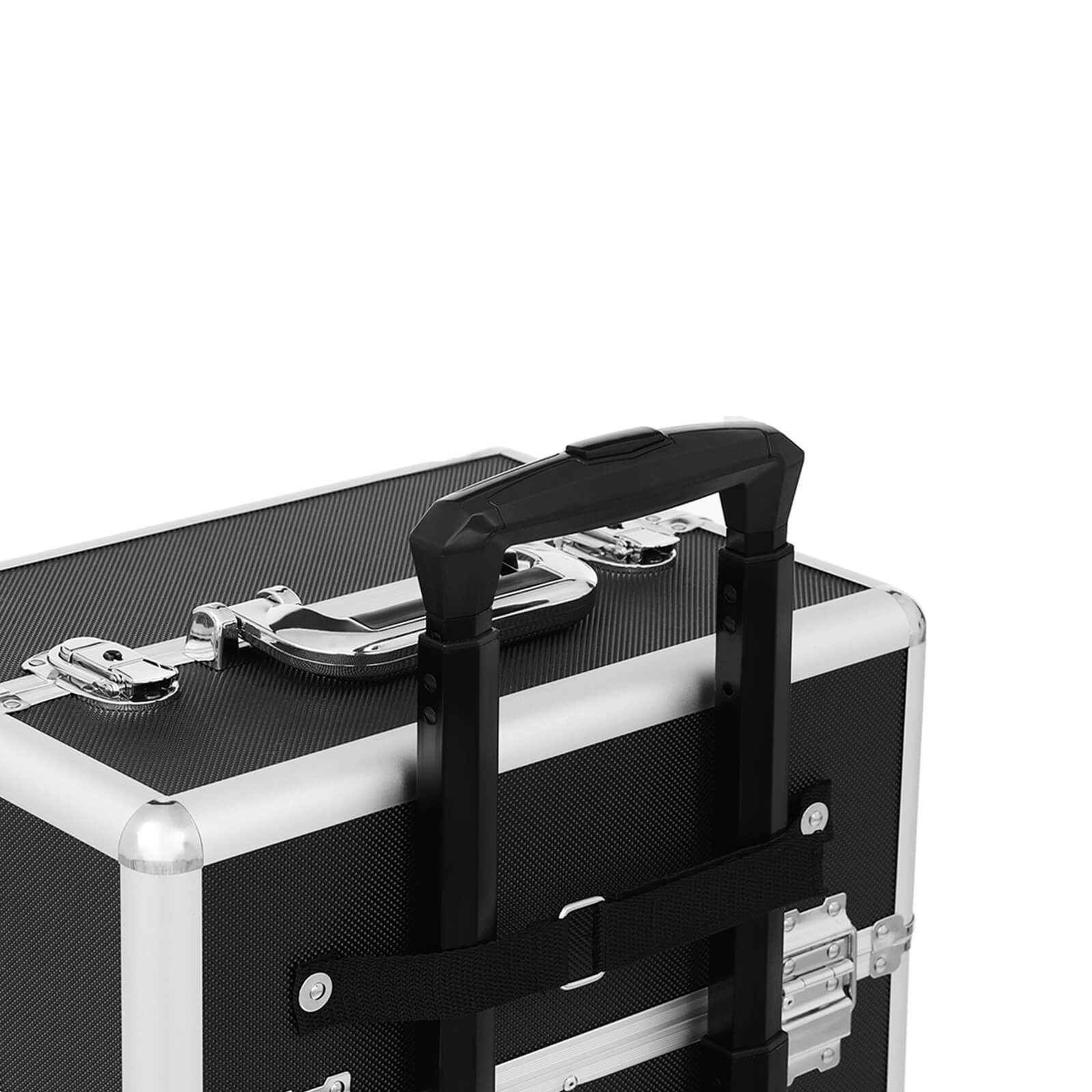 Cosmetic Trolley – Metal – Black – Lockable and Rolling with 360-Degree Casters