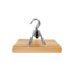 Trouser Clamp Hanger – Solid Wood – Natural – Set of 12 with 360° Rotatable Hook and Anti-slip Felt