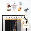 Trouser Clamp Hanger – Solid Wood – Natural – Set of 12 with 360° Rotatable Hook and Anti-slip Felt