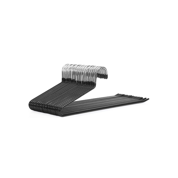 Trouser Slack Hangers – Metal – Chrome-plated – Non-slip, Set of 20