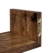 Wall-Mounted Floating Shelves – Wood – Rustic Brown – Set of 3 Vintage-Style U-Shaped Design